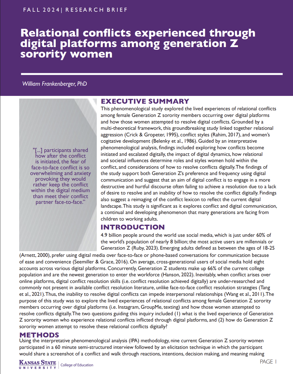 Social Sciences Dissertation