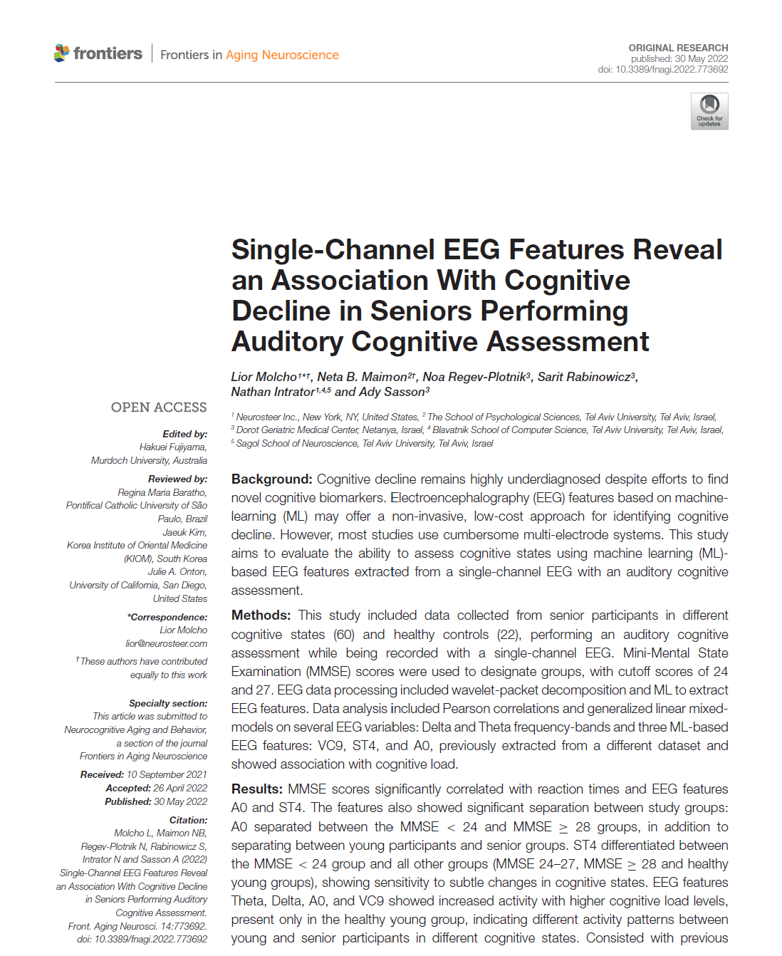 Life Sciences Journal Article