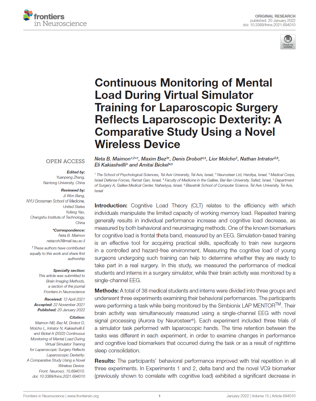 Life Sciences Journal Article