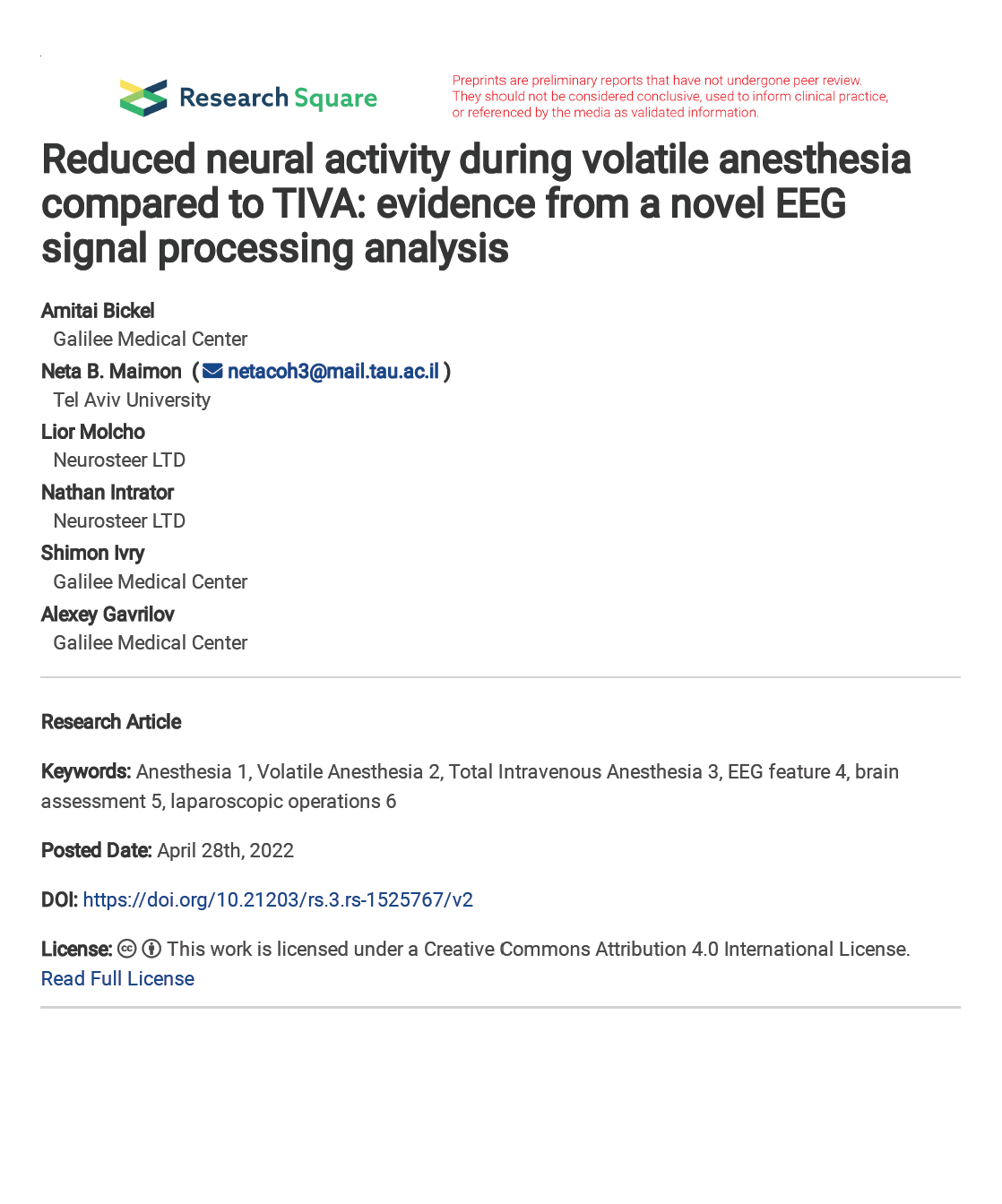 Life Sciences Journal Article